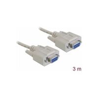 DELOCK Cable Serial Null modem 9 pin female > 9 pin female 3m (84169)