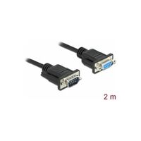 DELOCK Serial Cable RS-232 D-Sub9 2m male to female (86616)