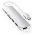 SATECHI USB-C slim aluminium multiport adapter V2 silver (ST-SCMA2S)