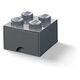 LEGO Desk Drawer 4, 25x25cm, Dunkelgrau