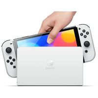 Nintendo Switch (modèle OLED) avec station d'accueil et manettes Joy-Con  Farbe Weiß