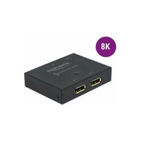 DELOCK DisplayPort 2 - 1 Switch bidirectional 8K 30 Hz (11478)
