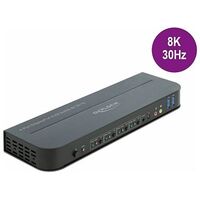 DELOCK DisplayPort 1.4 KVM Switch 8K 30 Hz with USB 3.0 and Audio (11484)