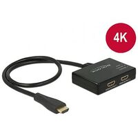DELOCK HDMI Splitter 1x HDMI in > 2x HDMI out 4K 30 Hz (87700)
