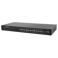 INTELLINET 24-port web-managed gigabit ethernet switch with 2 SFP Ports (560917)