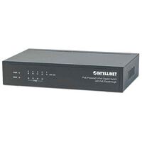 INTELLINET 5-port PoE+ gigabit switch with PoE-passthrough (561082)