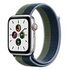 APPLE Watch SE [2021] GPS + Cellular, 44mm Aluminium Case, Silver with Sport Loop, Abyss Blue/Moss Green (MKT03FD/A)