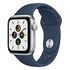 APPLE Watch SE [2021] GPS, 40mm Aluminium Case, Silver with Sport Band, Abyss Blue (MKNY3FD/A)