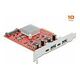 DELOCK PCI Express x4 Card to SuperSpeed USB 10 Gbps with 2x USB Type-A and 2x USB Type-C - Dual Channel (89041)