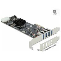 DELOCK PCI Express x4 Card to 4x external SuperSpeed USB (USB 3.2 Gen 1) USB Type-A female Quad Channel (89008)
