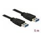 DELOCK Kabel USB 3.0 Typ-A Stecker > USB 3.0 Typ-A Stecker 5.0 m schwarz (85064)