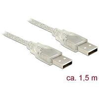 DELOCK Delock Kabel USB 2.0 Typ-A Stecker > USB 2.0 Typ-A Stecker 1.5 m Transparent (83888)