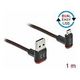 DELOCK EASY-USB 2.0 Cable Type-A male to EASY-USB Type Micro-B male angled up / down 1m black (85266)