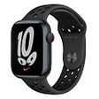 APPLE Watch Nike GPS + Cellular (Series 7), 45mm Aluminiumgehäuse, Mitternacht mit Nike Sportarmband, Anthrazit/Schwarz (MKL53FD/A)