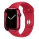 APPLE Watch Series 7 GPS, 45mm Aluminiumgehäuse, (PRODUCT)RED mit Sportarmband, Rot (MKN93FD/A)