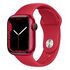 APPLE Watch Series 7 GPS + Cellular, 41mm Aluminiumgehäuse, (PRODUCT)RED mit Sportarmband, Rot (MKHV3FD/A)