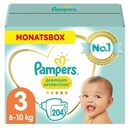 PAMPERS Premium Protection Disposable Diapers, Size 3 (6-10kg), Pack of 204
