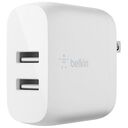 BELKIN BOOST-CHARGE Dual USB-A Wall Charger 24W + USB-A to USB-C cable (WCE001VF1MWH)