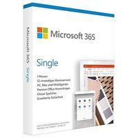MICROSOFT 365 Single, PKC, 1 Year Subscription, Windows / Mac / Android, German (QQ2-00993)