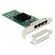 DELOCK PCI Express x4 card 4x RJ45 Gigabit LAN i350 (89946)