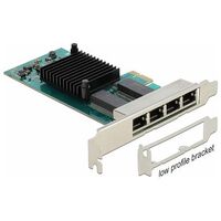 DELOCK PCI Express x1 card 4x RJ45 gigabit LAN i350 (88504)