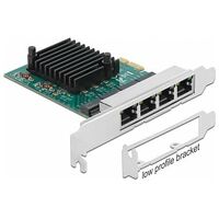 DELOCK PCI Express x1 card 4x RJ45 gigabit LAN RTL8111 (89025)