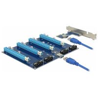 DELOCK Riser Karte PCI Express x1 > 4x PCIe x16 (41427)