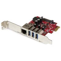 STARTECH.COM 3 Port PCI Express USB 3.0 Karte mit Gigabit Ethernet (PEXUSB3S3GE)