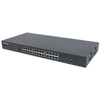 INTELLINET 24-Port gigabit ethernet switch with 2 SFP Ports (561044)