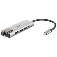 D-LINK 5-in-1 USB-C Hub with HDMI/Ethernet and Power Delivery DUB-M520