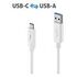 PURELINK premium USB 3.2 (Gen 2) USB-C / USB-A cable - 0.50m white (IS2610-005)