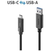 PURELINK premium USB 3.2 (Gen 2) USB-C / USB-A cable - 1m black (IS2611-010)