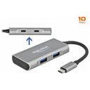 DELOCK External USB 3.2 Gen 2 USB Type-C Hub with 2x USB Type-A and 2x USB Type-C (63260)