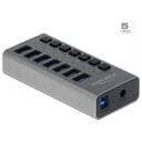 DELOCK External SuperSpeed USB Hub with 7 Ports & Switch (63669)