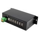 EXSYS 6-Port USB 2.0 managed metal HUB with 15KV ESD surge protection din-rail (EX-1596HMVS)