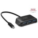 SPEEDLINK SNAPPY EVO USB hub, 4 port, Type-C to USB 3.0, black (SL-140202-BK)