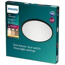 PHILIPS 3-in-1 SceneSwitch LED Deckenleuchte, 15W, 2700K, Schwarz (25660600)