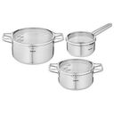 TEFAL Nordica Set of 3 Pots + Lids (H852S325)