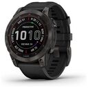 GARMIN fenix 7 Sapphire Solar, Schiefergrau Titan / Schwarzes Armband, 47mm (010-02540-21)