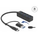 DELOCK 4 Port USB 3.2 Gen 1 Hub with USB Type-C or USB Type-A connector (63828)
