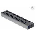 DELOCK External SuperSpeed USB Hub with 16 Ports + Switch (63739)