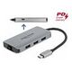 DELOCK USB 3.2 Gen 1 Hub mit 4 Ports und Gigabit LAN und PD (63252)