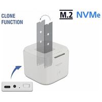 DELOCK M.2 docking station for 2x M.2 NVMe PCIe SSD with clone function (63331)