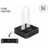 DELOCK M.2 Docking Station for 2x M.2 SATA SSD with Clone function (63334)