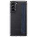 SAMSUNG Clear Cover with Strap, Galaxy S21 FE, Black / Transparent (EF-XG990CBEGWW)