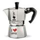 BIALETTI I love Coffee - 6 Tassen, Silber