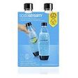 SODASTREAM Fuse Kunststoffflasche 2er-Pack, 2x 1L PET, Schwarz (1741260410)