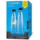 SODASTREAM Twinpack Duo Glass Bottles, 2x 1L, Black (1047202410)
