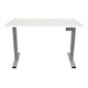 CONTINI Höhenverstellbarer Bürotisch, 1.4 x 0.8 m, Weiss / Grau (101198)