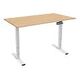 CONTINI Höhenverstellbarer Bürotisch, 1.6 x 0.8 m, Ahorn / Weiss (103262)